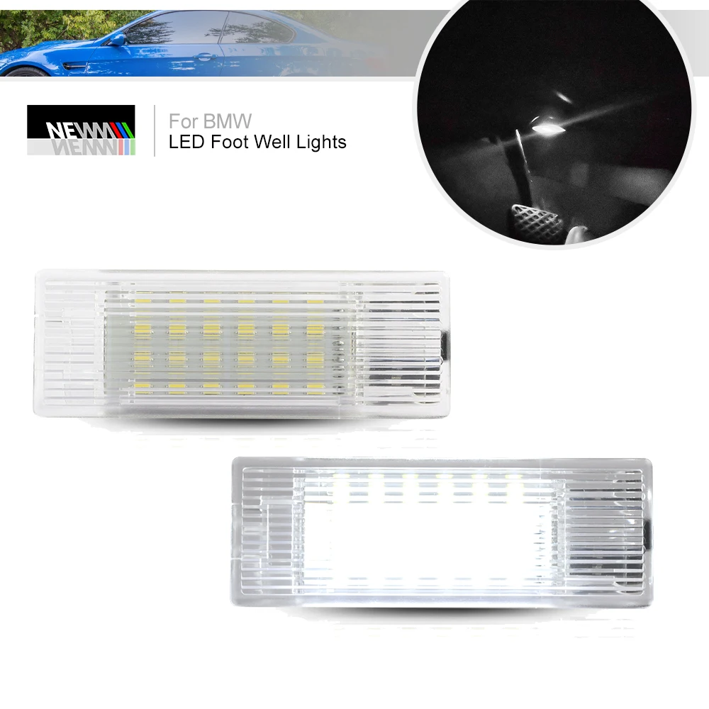 

For BMW 3-Series F30 F31 M3 316i 318d 2012-UP LED Footwell Interior Lights Canbus Door Welcome Lights Bimmer Puddle Entry Lamps