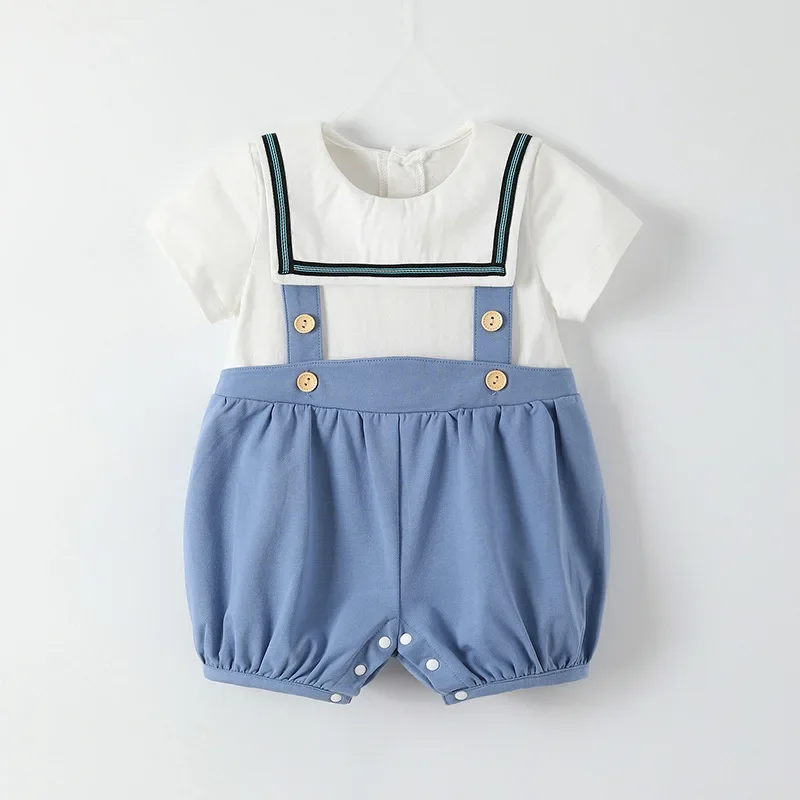 2024 комбинезон для маленьких мальчиков корейский модный детский летний высокого