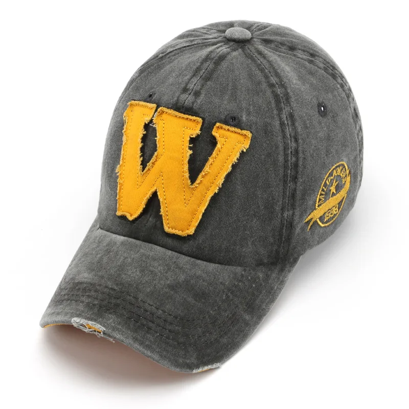 Letter Embroidery Baseball Cap Retro Washed Cowboy Hat Men and Women Popular Outdoor Sports Sunscreen |