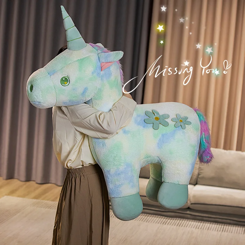 40-85cm Lovely Unicorn Plush Toys Soft Stuffed Rainbow Unicornio Doll Animal Toys for Girl Children Birthday Gift Pillow