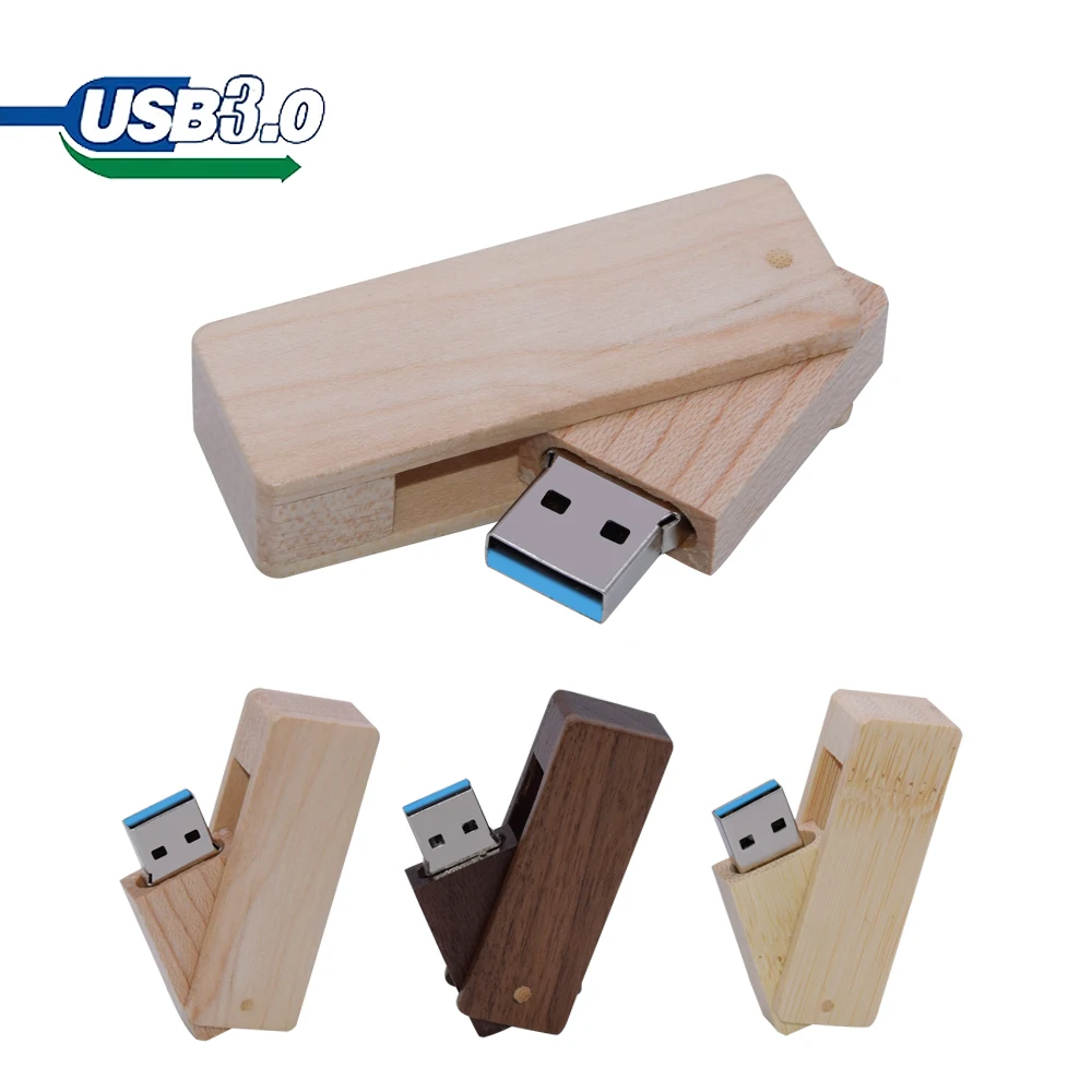 Usb-флеш-накопитель с деревянным логотипом 8-64 Гб 3 цвета