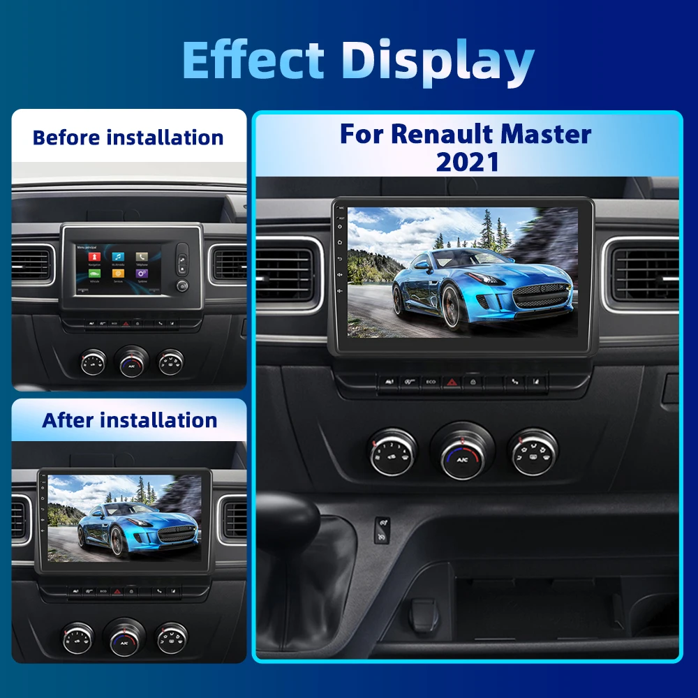 Автомобильная стереосистема Podofo 8 ядер GPS для Renault Master 2021 10 1 дюйма