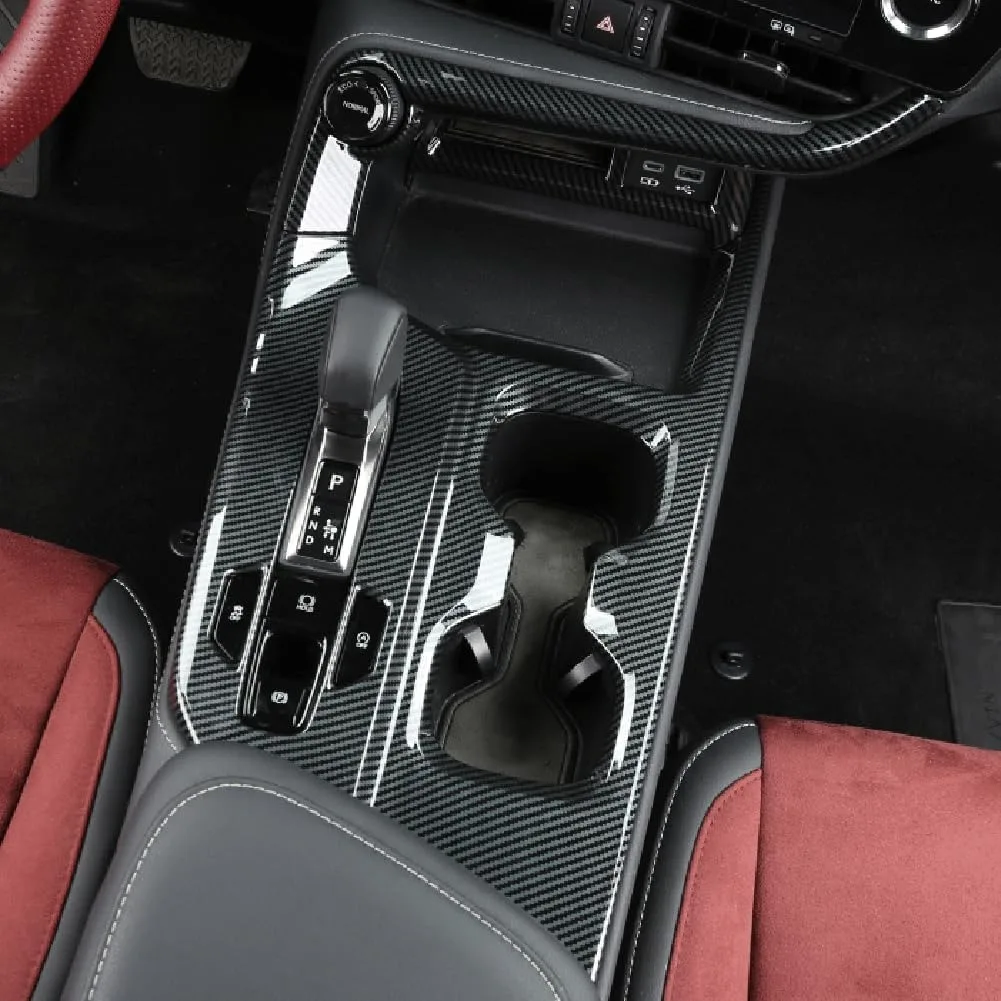 Фото Для Lexus NX 350h 350 250 AZ20: накладка на центральную консоль, панель переключения передач, декоративная накладка на кнопки стеклоподъемников, карбоновый стиль №2