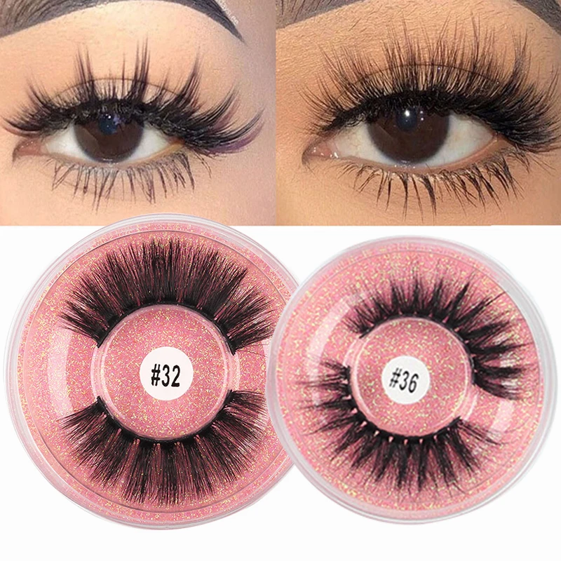 

3D Eye Lashes Handmade Soft Natural Long Imitation Mink False Eyelashes Women Make Up Tools Eyelashes Extension Little Devil