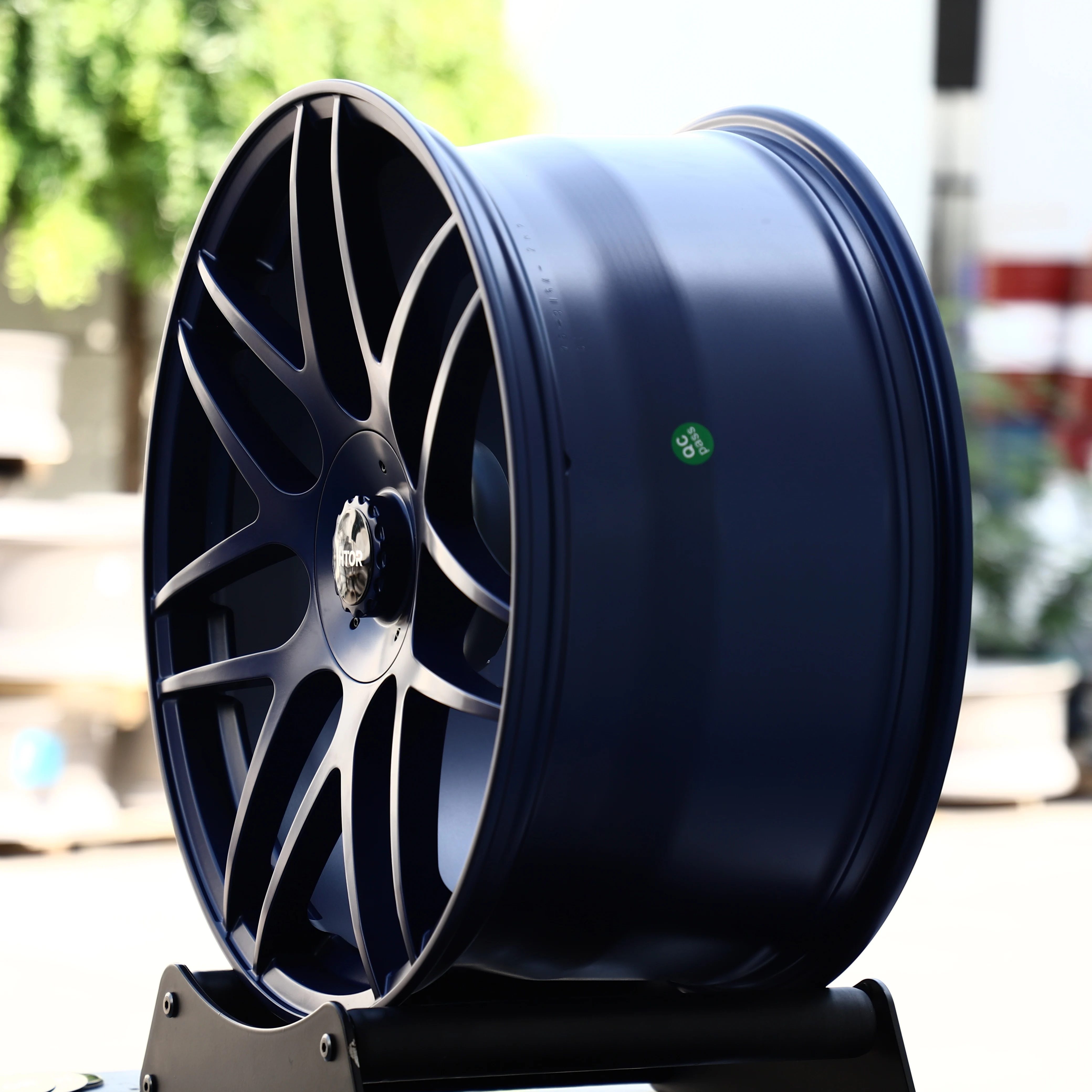 Фото Кованые диски JT 17x9.5 17x8.5 17x9 18x9 20x9 5x120 5x114.3 темно-синие с фальш-центром для 718 Boxster и 911 Targa 4 №2