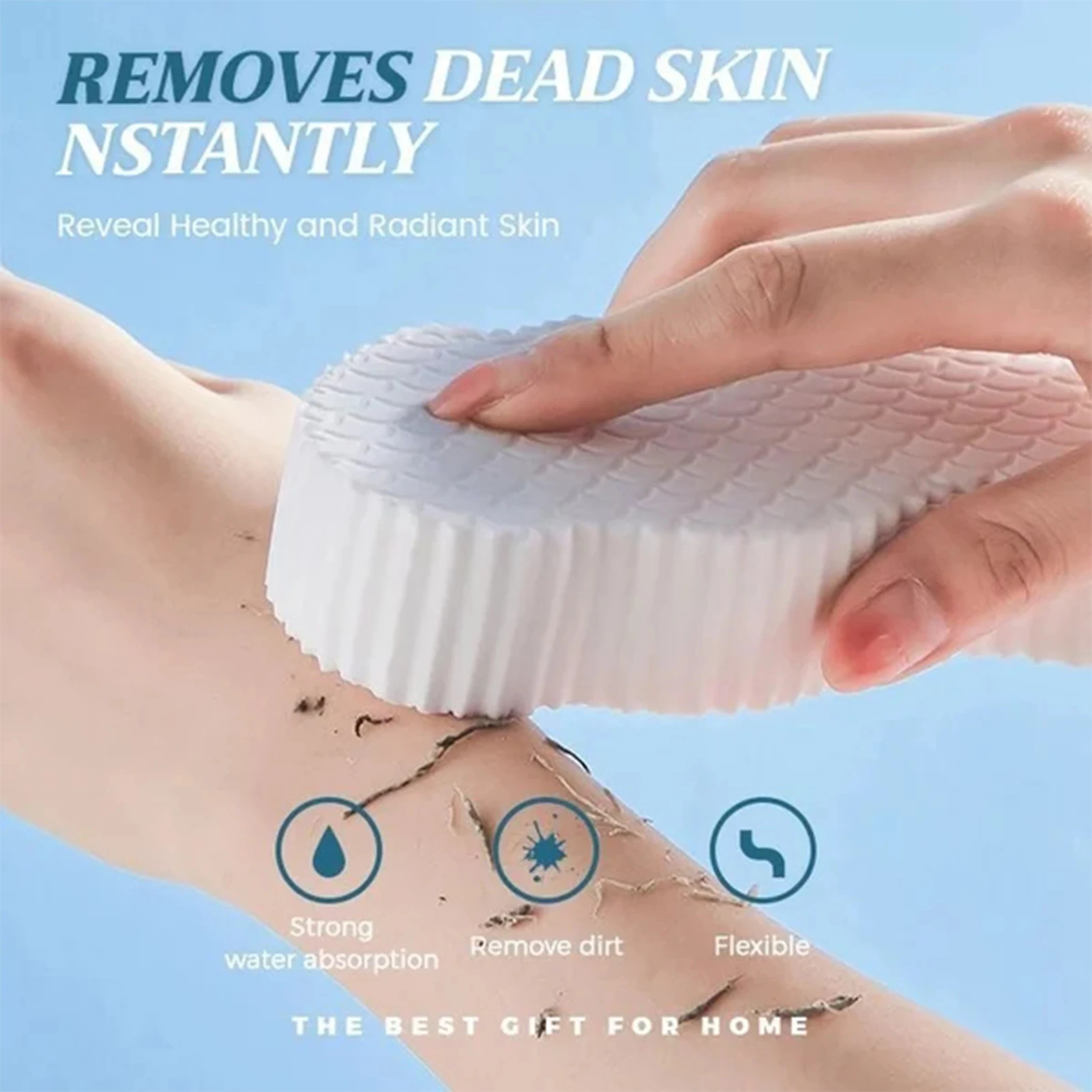 

2pcs 3d Magic Children Bath Sponge Body Exfoliating Dead Skin Sponge Massager Cleaning Shower Brushes Peeling Sponge Artifact