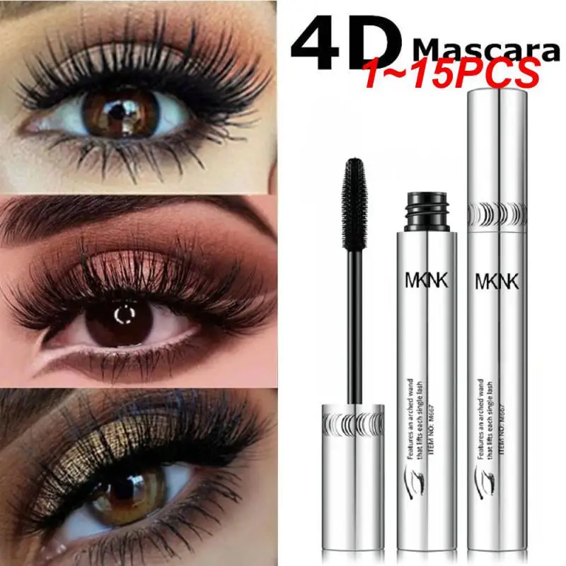 

1~15PCS Silver tube does not smudge does not smudge waterproof thick and long mascara eye mascara black M667