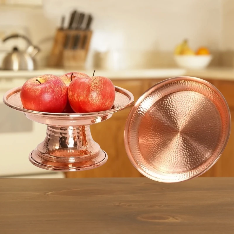 Тибетская тарелка с высокими фруктами и алтарями гравировка ручной работы