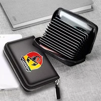 4s custom genuine leather bag driver license business card holder wallet for fiat abarth 595 abarth 500 abarth 124 spider car