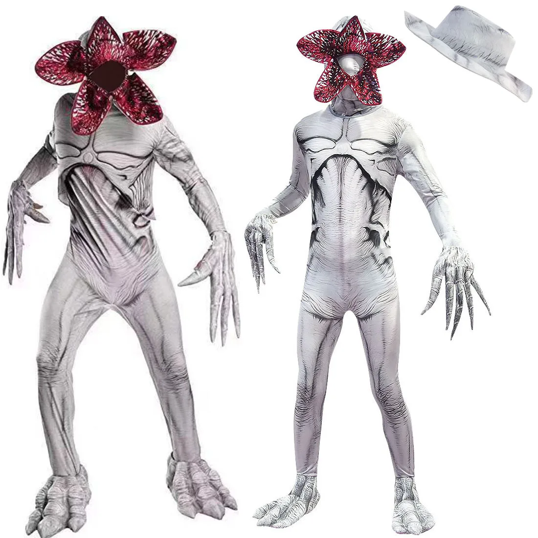 

Halloween Costume for Kids Stranger Things Man-eater Flower Scary Fortress Cosplay Demogorgon Carnival Party Creepy Clothes Mask
