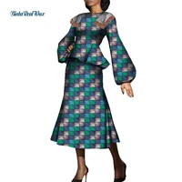 african lady top and skirt set total 2pieces for women bazin riche sexy lady dresstraditional african women clothing wy9011