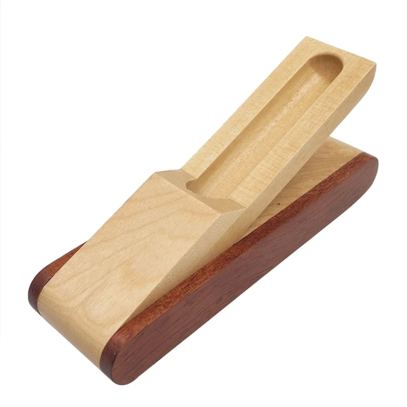 

Stationery Storage Organiser Wooden Pen Box Single Pen Display Holder with Lid