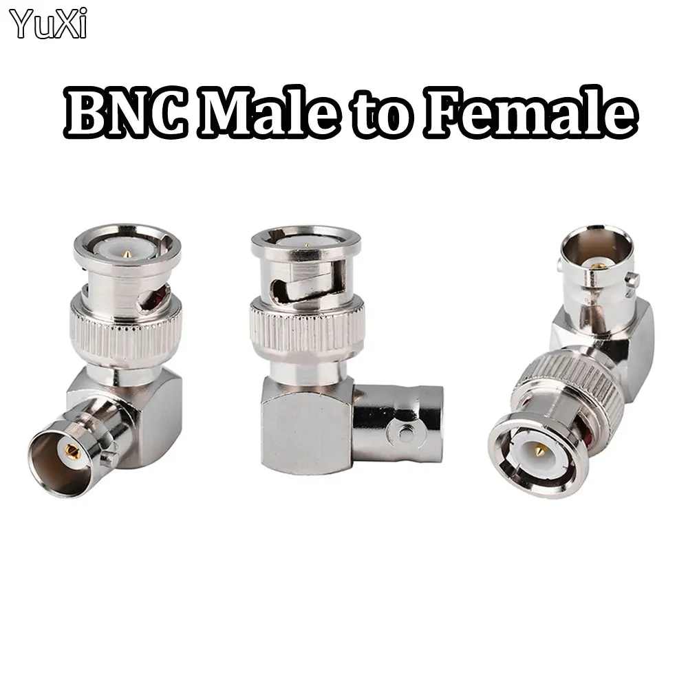 

YUXI 1PCS RF Connector Coaxial Cable Adapter L-shaped BNC Male to Female 90 Degree Right Angle Connector