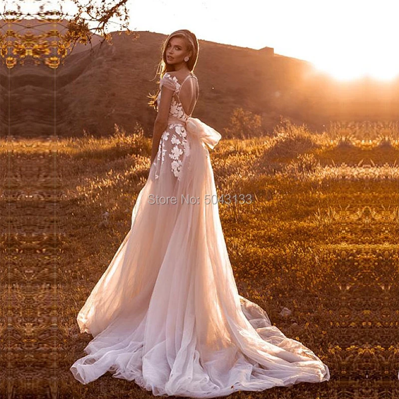 Удивительные свадебные платья цвета шампанского по индивидуальному заказу