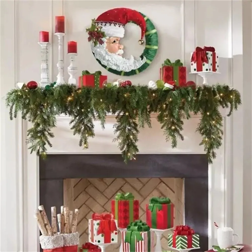 

1pc Wall Sticker 20 X 30cm Christmas Jolly Santa Wreath Decorations Paste Paste Stickers Party For Home/office Christmas Decor