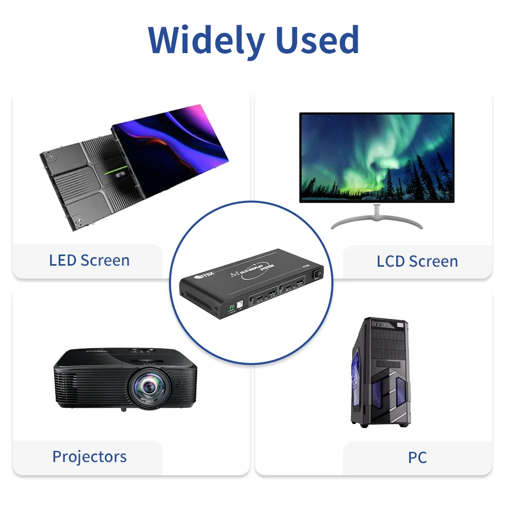 Фото Многомониторный расширитель Bitvisus 8K BIT-MSE-8K-208HD, 2x8 входов/выходов, 1x1-1x8/2x1-2x4 для объединения изображений, выход 1920x1200P60Гц и синхронизация аудио-видео №5