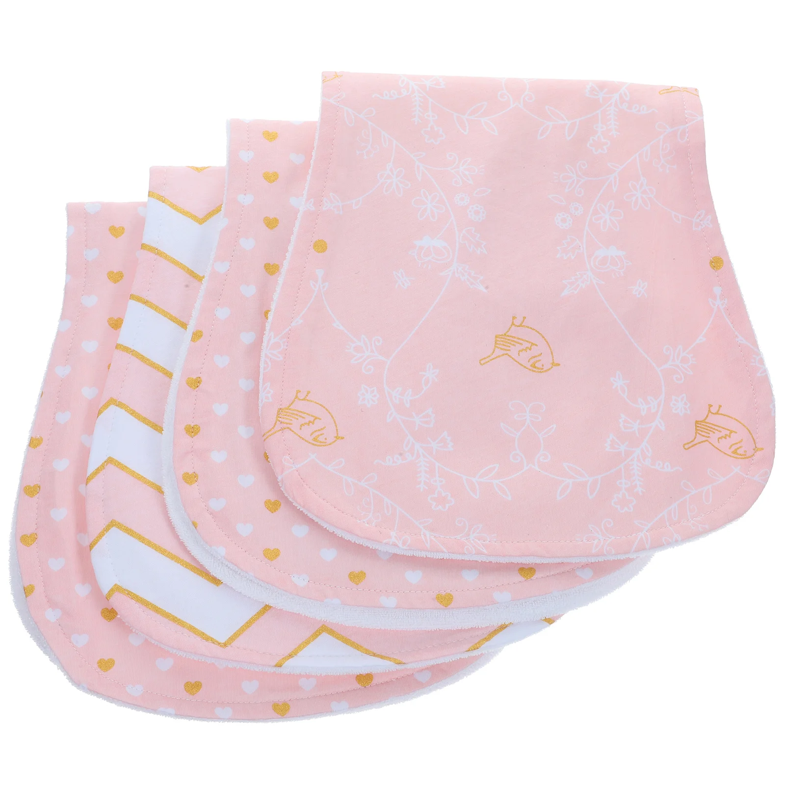 

4 Pcs Bib Baby Burp Towel Toddler Washcloths Burping Blankets Bath Towels Multifunction Infant