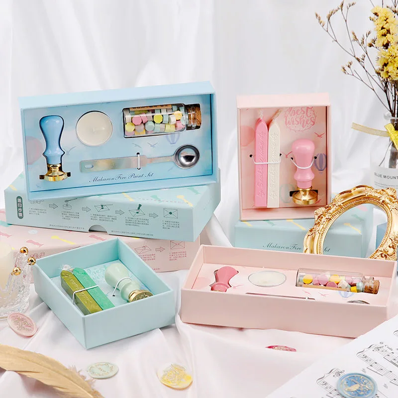 Коробка для макарон с уплотнительными восковыми бусинами набор ложек штампов