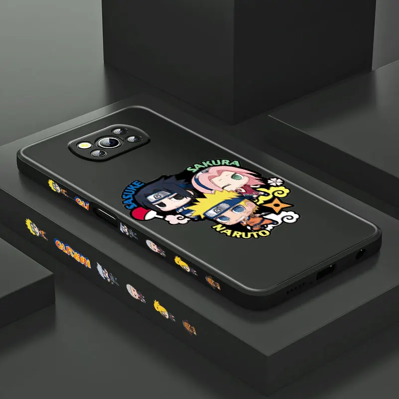 

Cute Naruto Cartoon For Xiaomi POCO X3 NFC F3 GT M3 M2 Pro C3 X2 Mix4 11 Ultra Silicone Liquid Left Phone Case Fundas Coque Capa