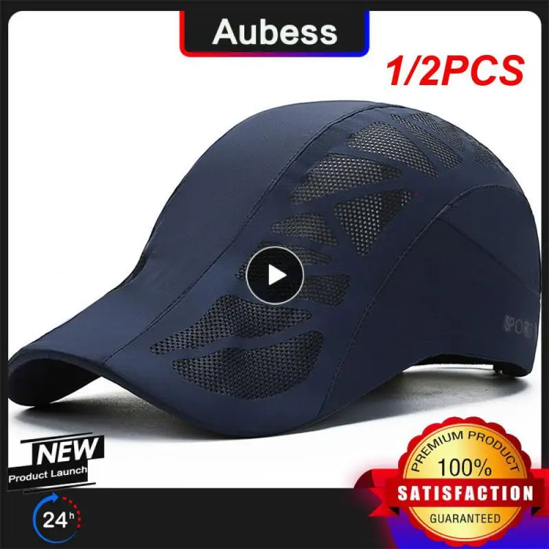 

1/2PCS Unisex Sun Hat Running Cap Breathable Lightweight Wear Resistant Mesh Cap Outdoor Sports Sun Hat for Daily Life