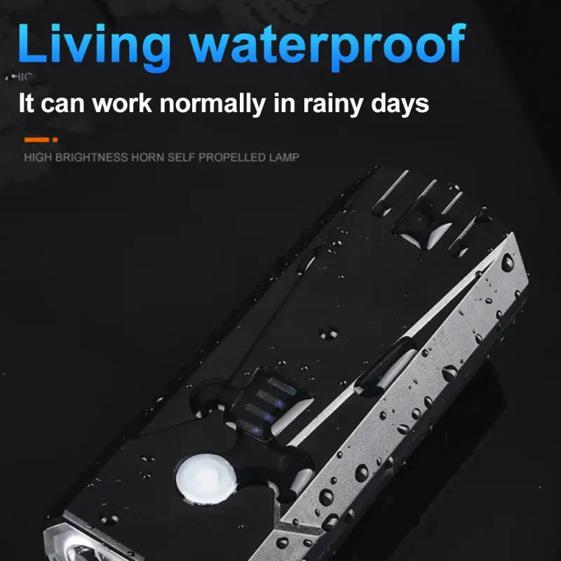 

Waterproof Riding Lamp Abs 600lm Mountain Bike Front Lamp Double Lamp Beads PC Bicycle Front Light Charging Treasure 5 Modes