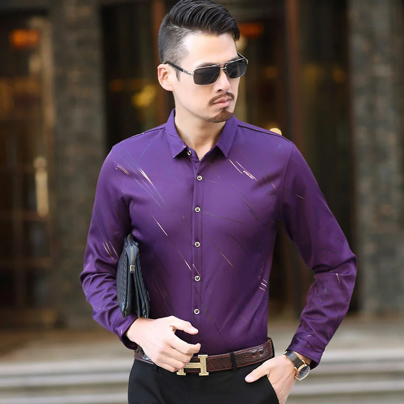 

5XL Oversized 6XL 7XL New Autumn Winter Fleece Warm Fashion Print Business Men Shirt Brand Clothing