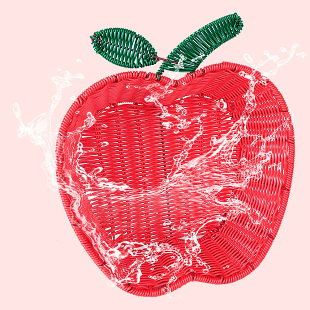 Тканая корзина для хранения яблока фруктовая тарелка домашней еды фруктов