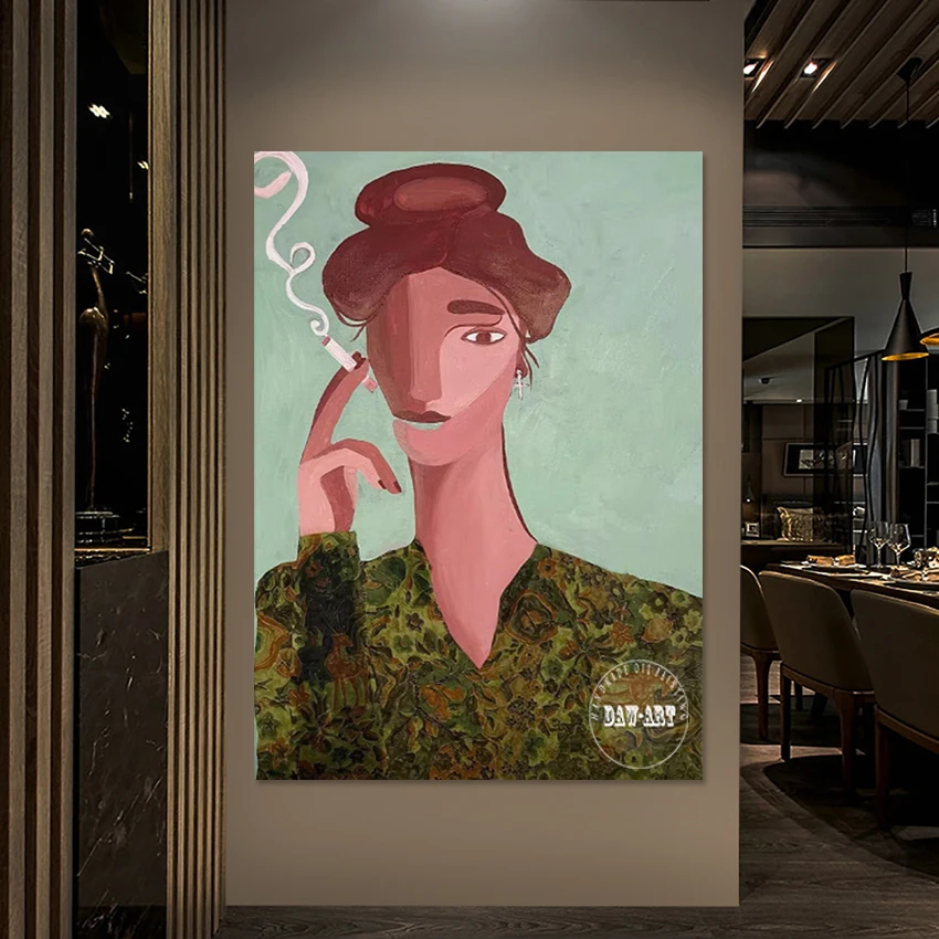 Абстрактная картина маслом на льняном холсте