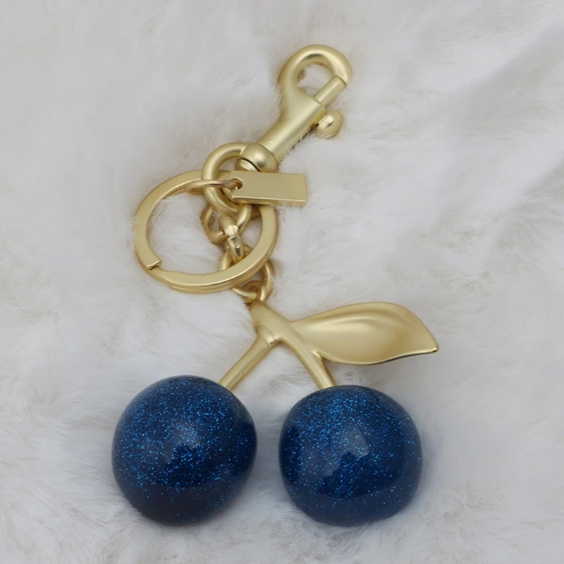 Портативный синий вишневый брелок для ключей украшение уникальный дизайн