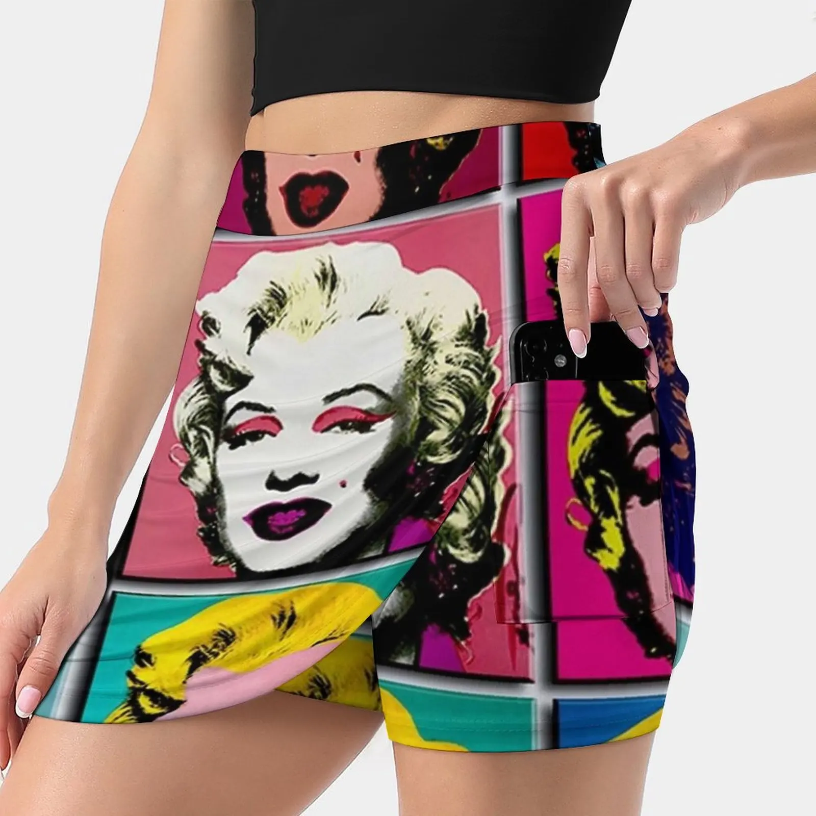 

Женская юбка с карманами Marilyn, летняя юбка с рисунком в стиле арт-деко, 2022