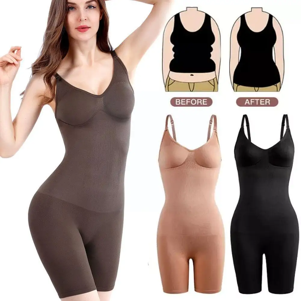 

Seamless Women Bodysuit Butt Lifter Shapewear Waist Strappy-Back Enhancing Body Trainer Corrective Shaper Chest Underwear C O9Y3