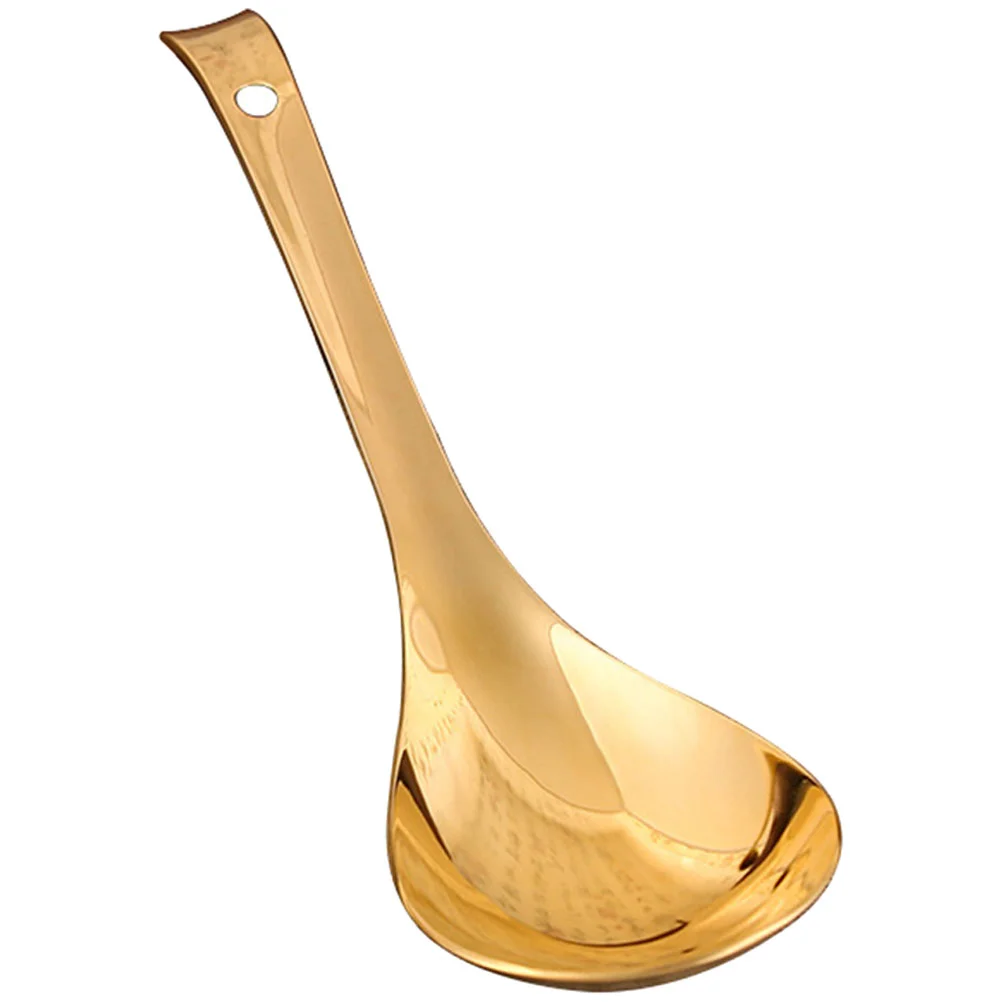 

Soup Spoons Rice Spoon Kitchen Scoop Ladle Cooking Metal Serving Ladles Paddle Asianstick Nonhandleutensils Saucegold Japanese