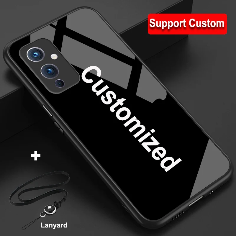 For OnePlus 9 Pro 5G Glass Phone Case To Map Custom For OnePlus 9R Silicone Protective Cover One Plus 9 Pro 1+9 Custom-made DIY