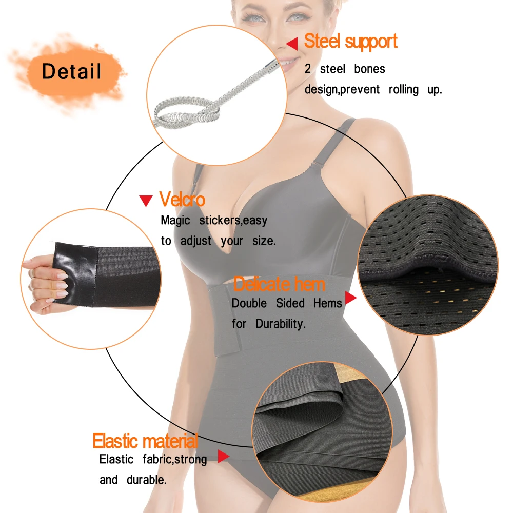 LANFEI Waist Trainer Strap Belly Wrap Women Waist Trainer for Women Tummy Control Girdle Belly Waist Strap Slimming Belt