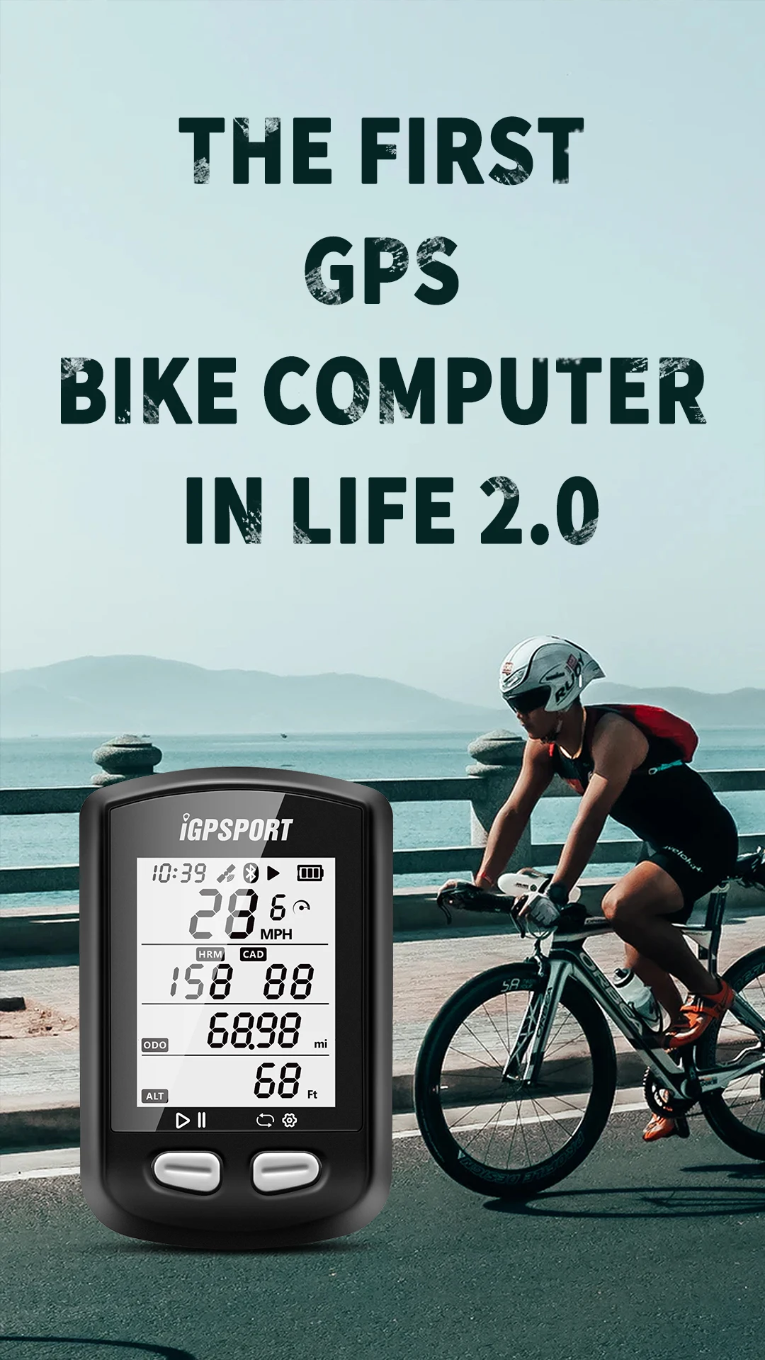 Велосипедный компьютер iGS10S GPS Bluetooth 5 0 IPX6 водонепроницаемый спидометр