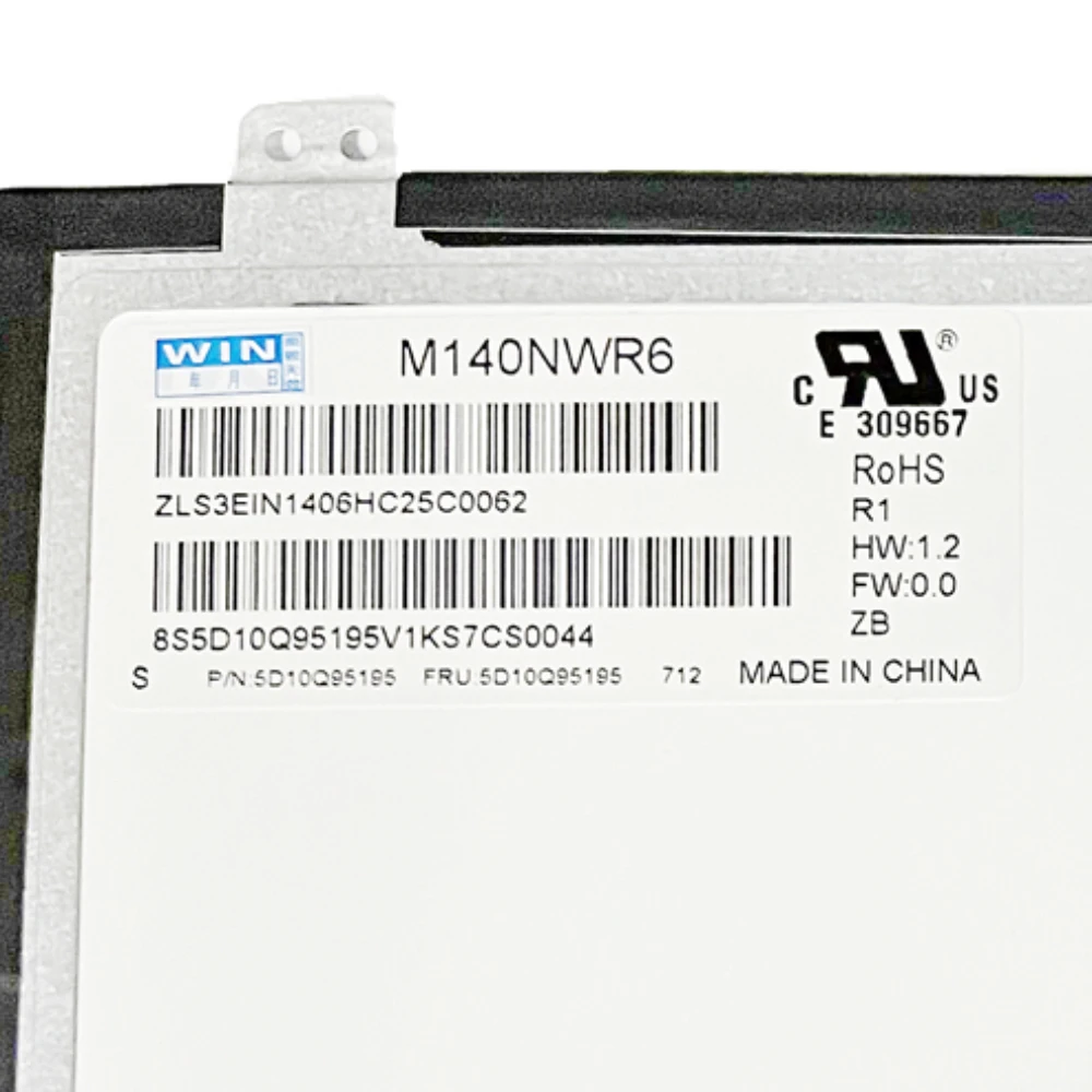 Фото Новый 14,0-дюймовый глянцевый сменный ЖК-экран EDP LED HD для IVO M140NWR6 R1 1366×768 30pins №1