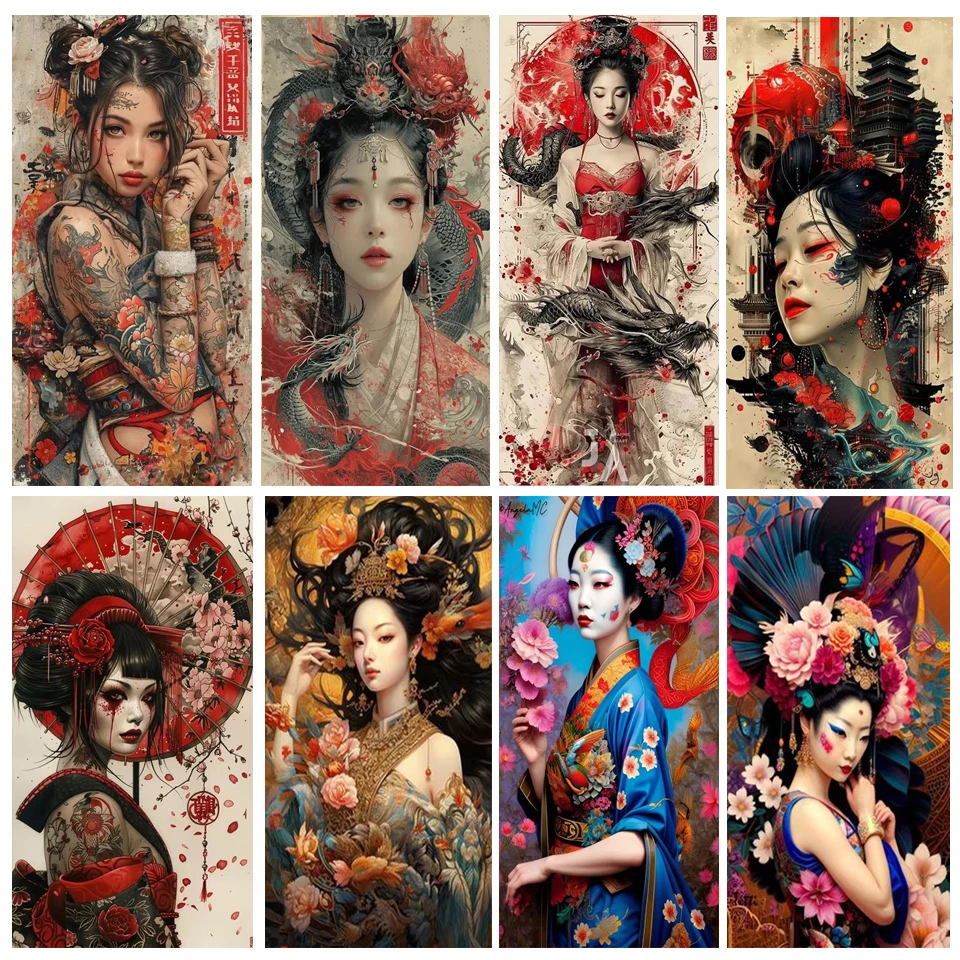 Large 5D Diamond Painting New 2025 Full Square Round Ancient Chinese Beauty Dragon Mosaic Needlwork Embroidery