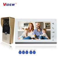videw 7 inch night vision door entry wired video intercom system rfid unlock camera doorbell door phone for home villa apartment