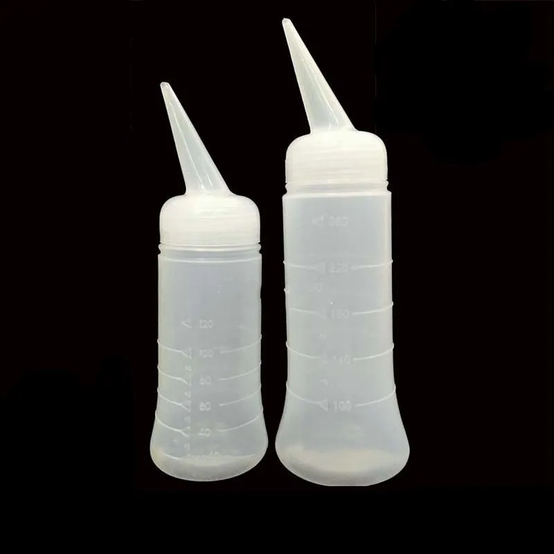 

1PC 120/260ml Professional Hair Dye Applicator Brush Dispensing Salon Empty Plastic Hair Coloring Dry Washing Bottle Hot