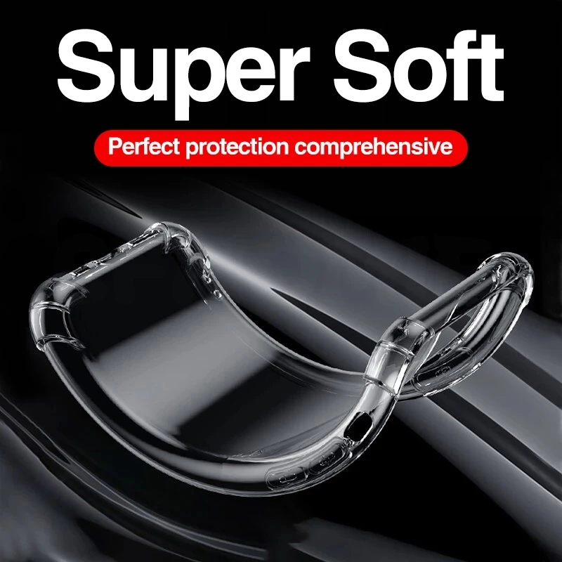 Фото Прозрачный противоударный чехол для телефона iPhone 13 12 11 14 Pro Max XS Max X XR 8 7 6 Plus SE 2020 12 13 14 Pro, силиконовый чехол, задняя крышка №5