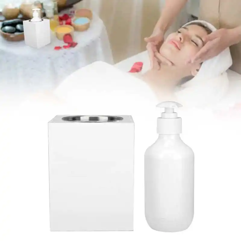 Massage Oil Heater Single Bottle Adjustable Aluminum Alloy Inner Liner Fast Heat Lotion Warmer 110‑250V Manual Massage Tool