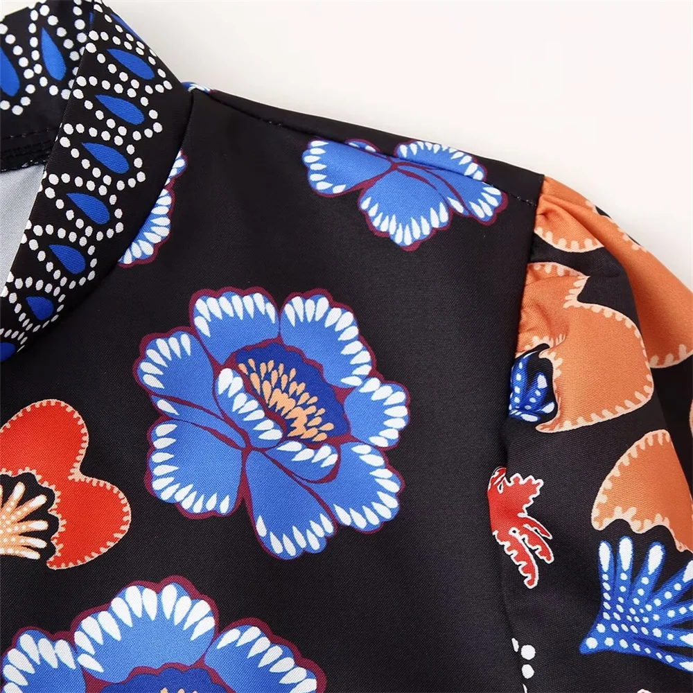 Женское платье с принтом Zarb в европейском и американском стиле весна-лето 2024