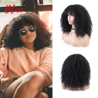 blice synthetic wigs high temerature afro kinky curly middle heat resistant women ameracan african daily natural black daily wig