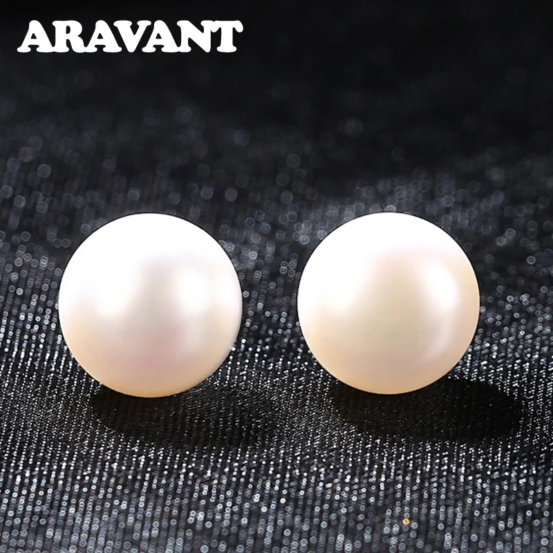 

925 Silver Round Pearl Earring For Women Wedding Jewlery