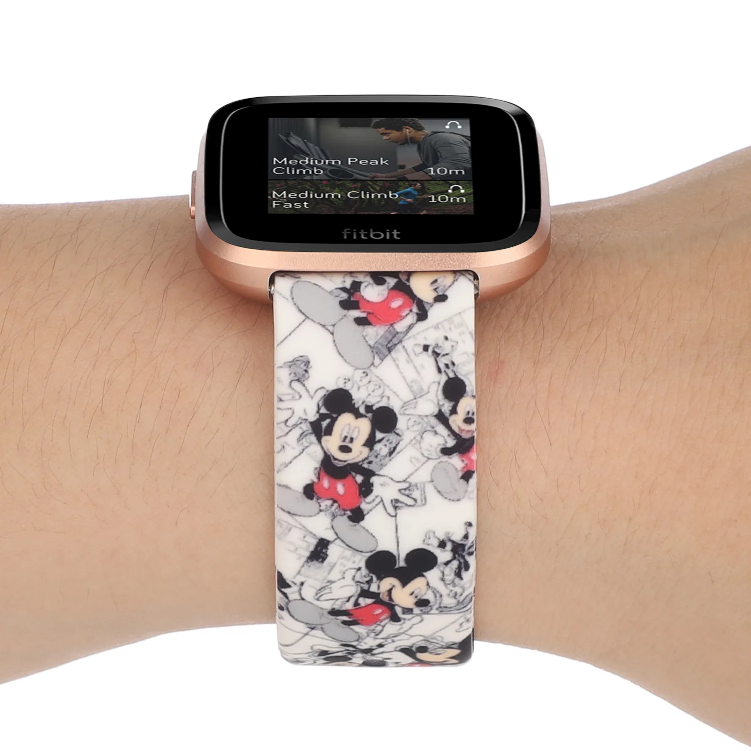 2022 Cartoon Hello Kitty Silicone Bracelet Disney Mickey Strap For Fitbit Versa 1 2  Lite Watch Band Soft TPU Wristband Correa images - 6