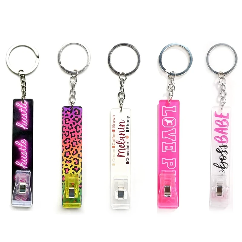 

ATM Non-Contact Card Extractor Acrylic Debit Card Holder Suitable for Long Nail Card Extractor Keychain with Carrara