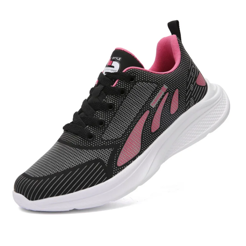 Lightweight Running Jogging Breathable Sport Shoes Women Lace-Up Athletic Training Reflective Couple Footwear Mens Sneakers