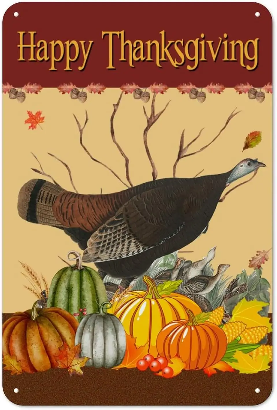 Hppy Thnksgvng Tn Sgn Thnkful nd Blessed Metl 128n Нержавеющий Wndproof Frmhouse Plque для Ktchen Home Grge Br Mn Cve