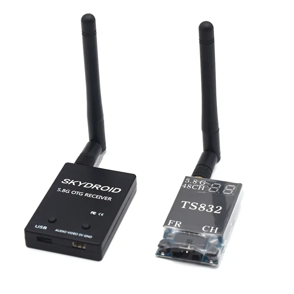 

Mini 5.8G FPV Receiver UVC Video Downlink OTG + TS832 48Ch 600mw Wireless Audio/ Transmitter for VR Android Phone