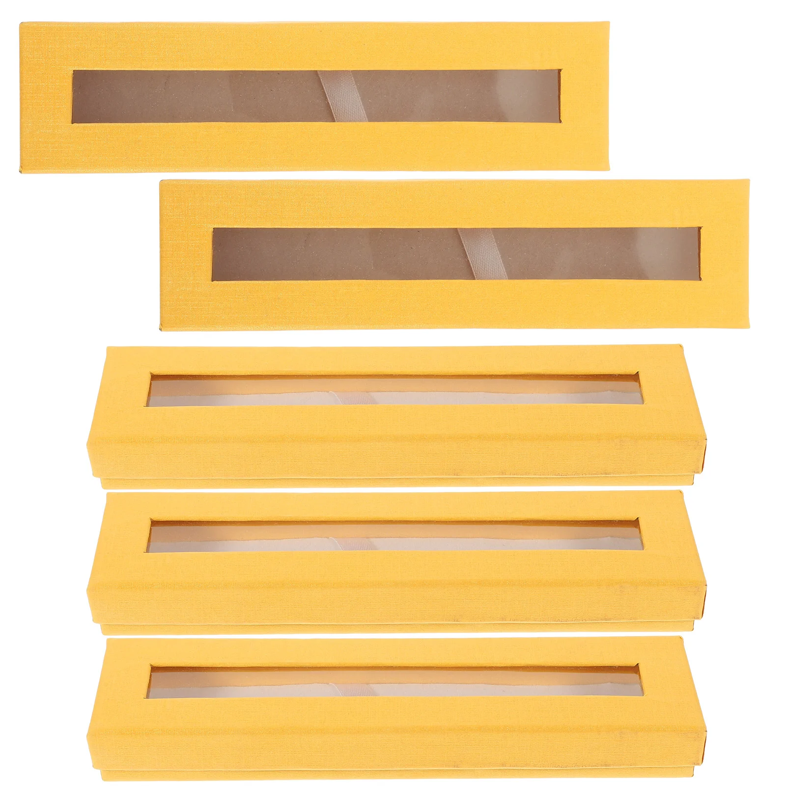 

5pcs Empty Pen Gift Box Paper Case with Clear Window Ballpoint Packing Box